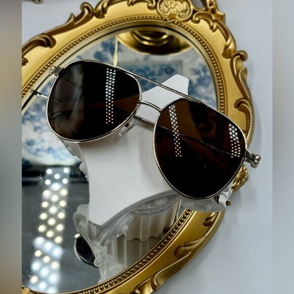 🆕 ALEXANDER MCQUEEN 🧿 NWOT AM0373S 001 Ruthenium Grey Aviator Sunglasses - Picture 11 of 16